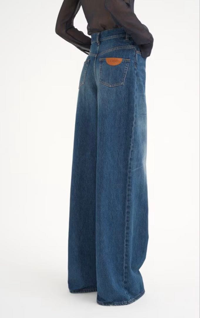 【新品未使用】Chloe ハイライズ ワイドジーンズ