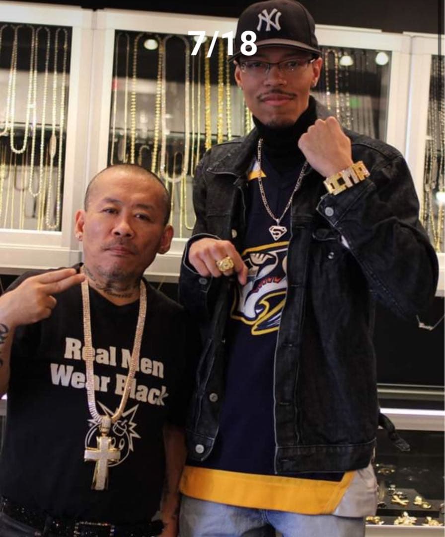 pimpcode 特大クロストップ ネックレス b-boy ロングテニスチェーン