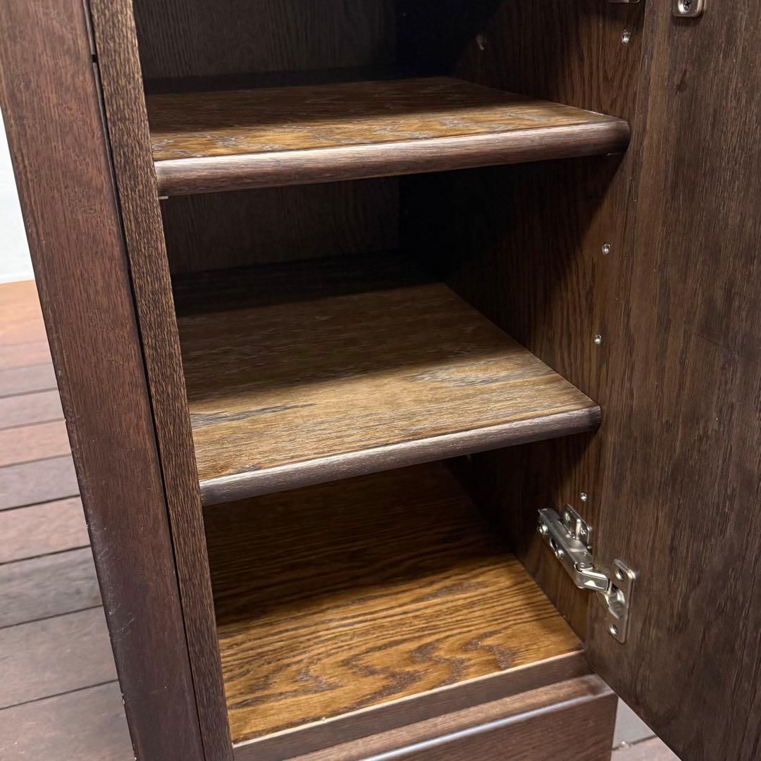 H21K70 上ヶ嶋木工 レスター コンパクトデスク キャビネット300