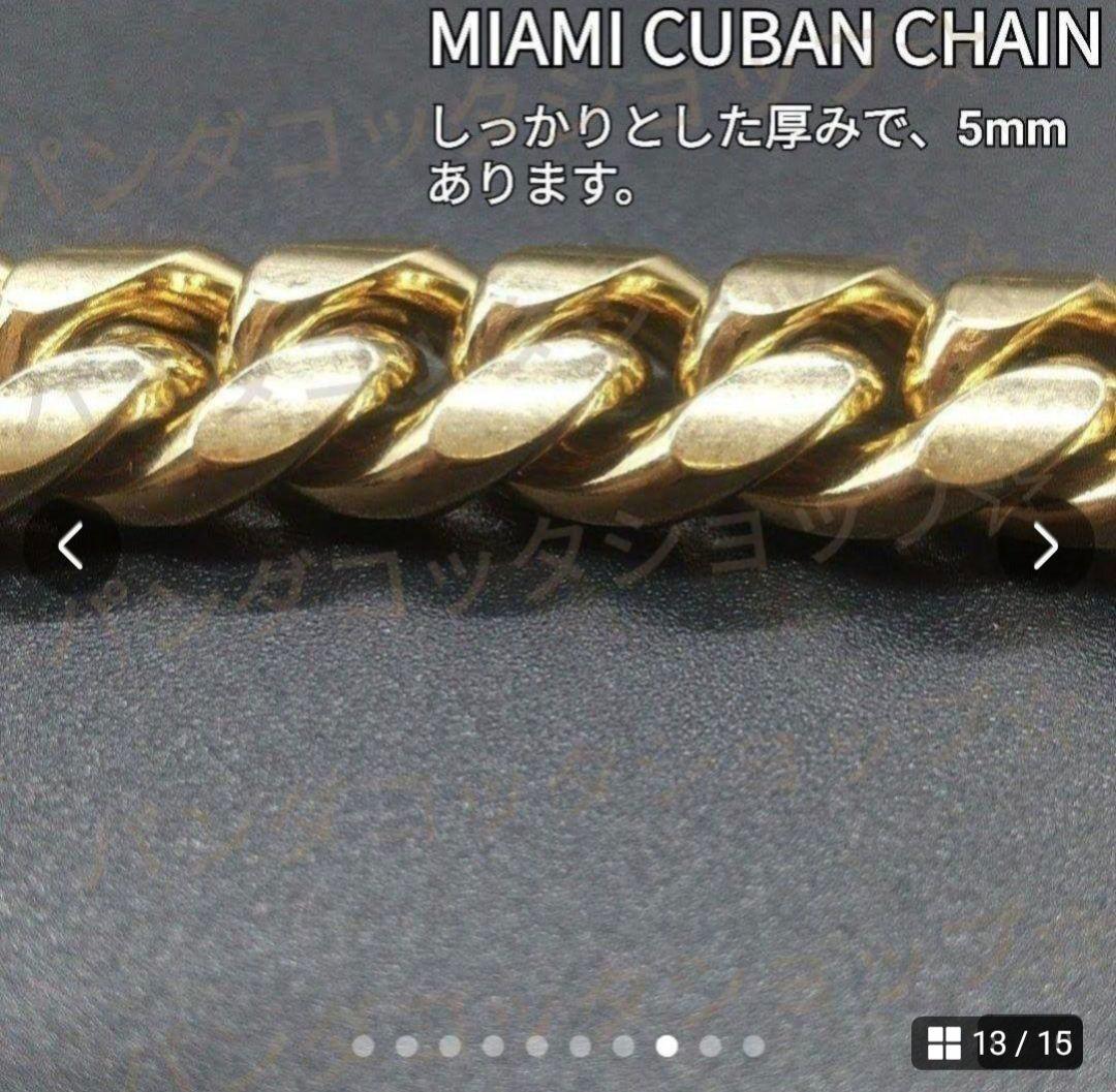 10mm 60cm 金ネックレス 18kゴールド ダブルセーフティ新品