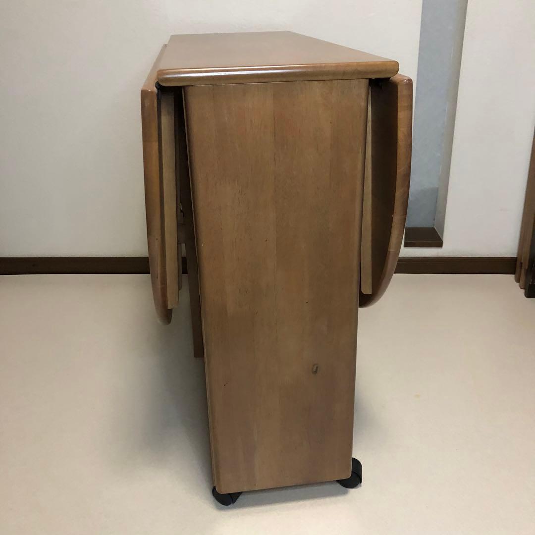北欧レトロ 木製バタフライテーブル ダイニングテーブル 折りたたみ椅子