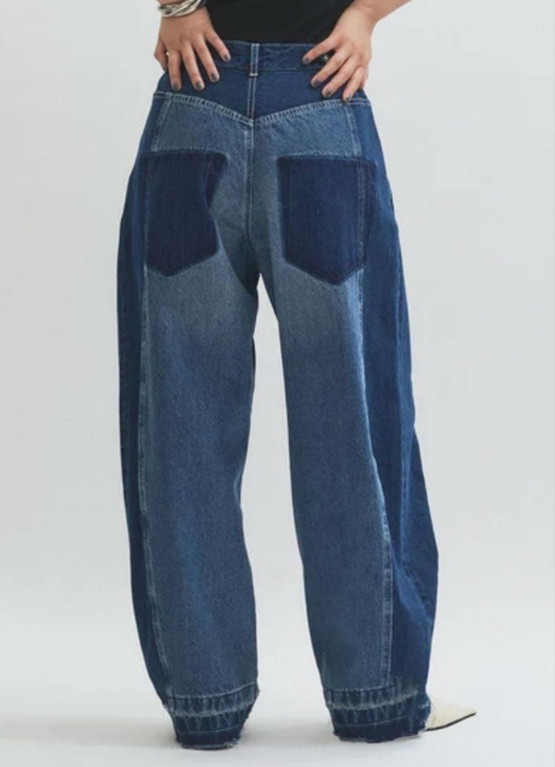 リメイクライクコントラストデニム ADAM ET ROPE' FEMME