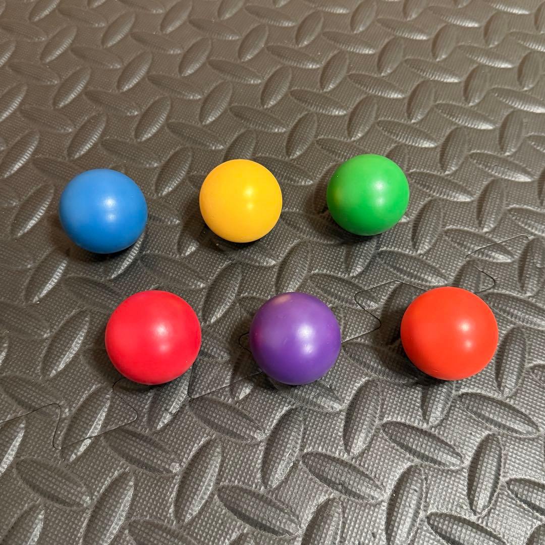 WAKU ワク 童具館 カラーボール 知育玩具 木製 お椀 玉 6色 遊び