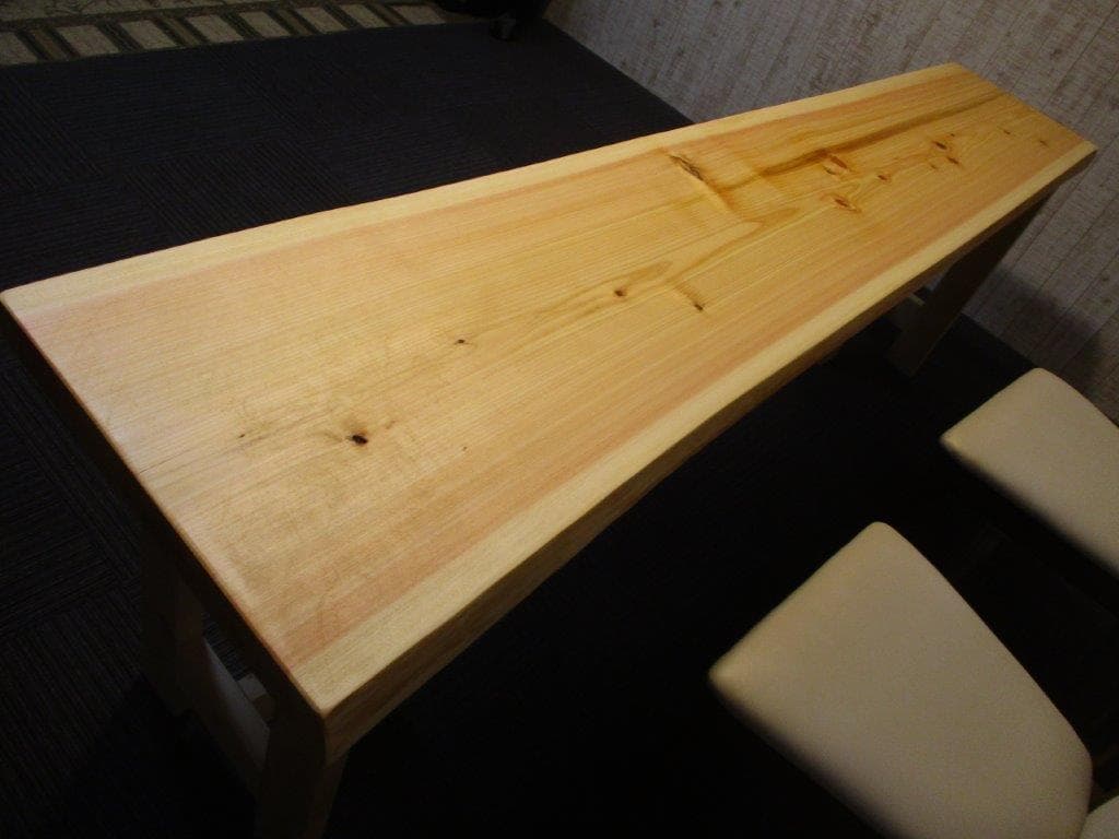 # 612 ■　檜　ヒノキ　テーブル　ダイニング　カウンター　座卓　一枚板