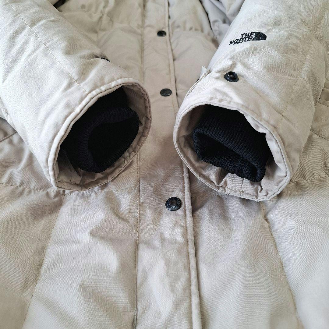 ザノースフェイス ロングダウンコート 茶タグ 80s アメリカ製 アイボリー M
