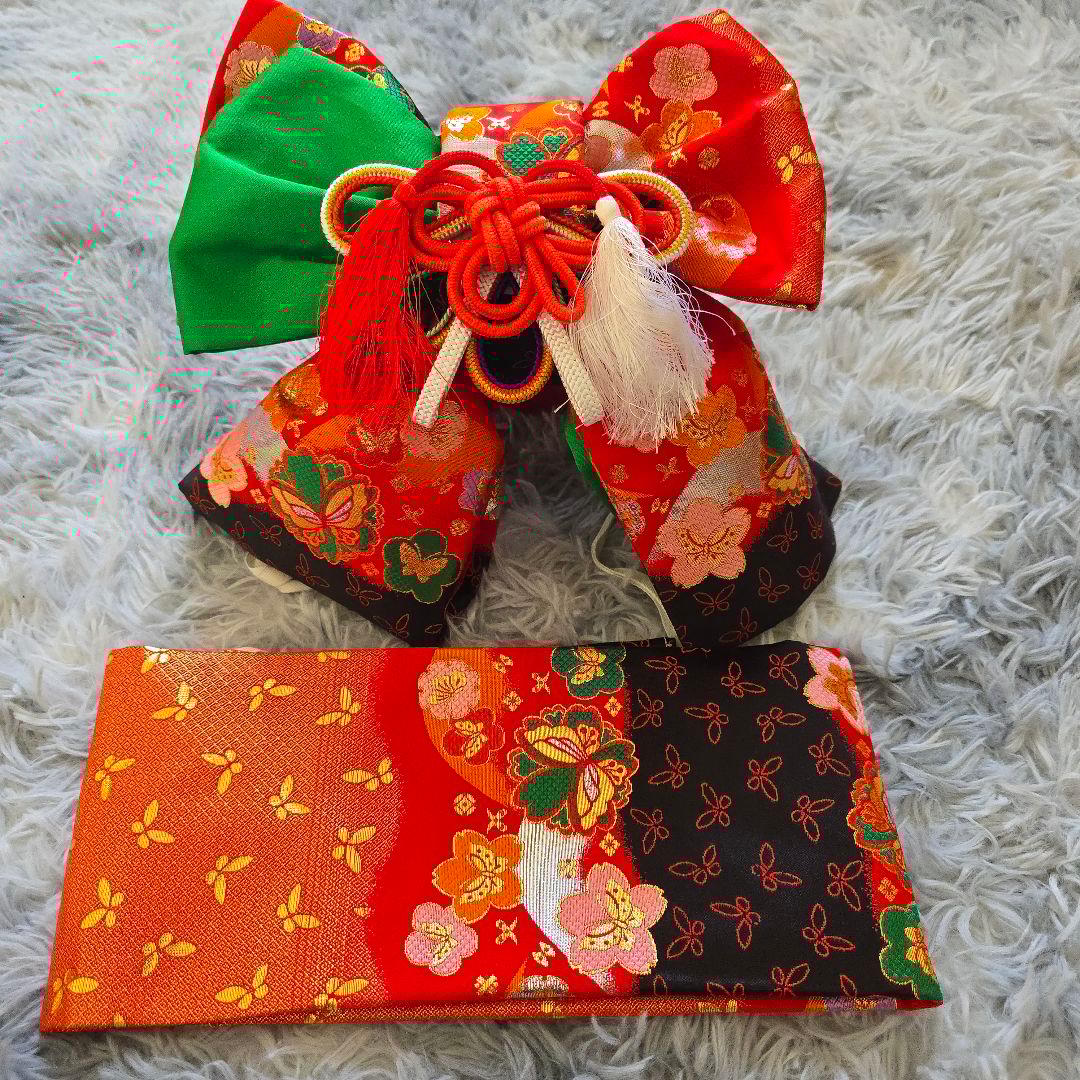 七五三 7歳 お着物セット 着物 作り帯 長襦袢 帯締め 帯揚げ しごき 草履