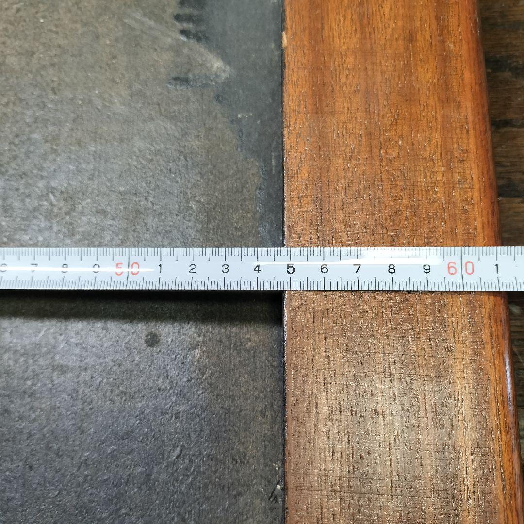 希少【ブラジル製】ヴィンテージ天板本革鋲打ち61×61×5cmセンターテーブル