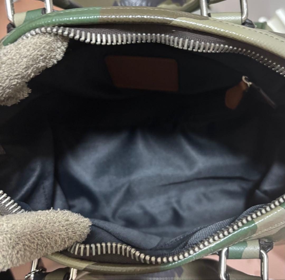 COACHコーチ サリーサッチェル カモフラージュ 2WAYバッグ 迷彩 レザー