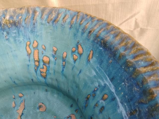水鉢・睡蓮鉢　雄大　粗々・荒々しさ　繊細　 42x20cm