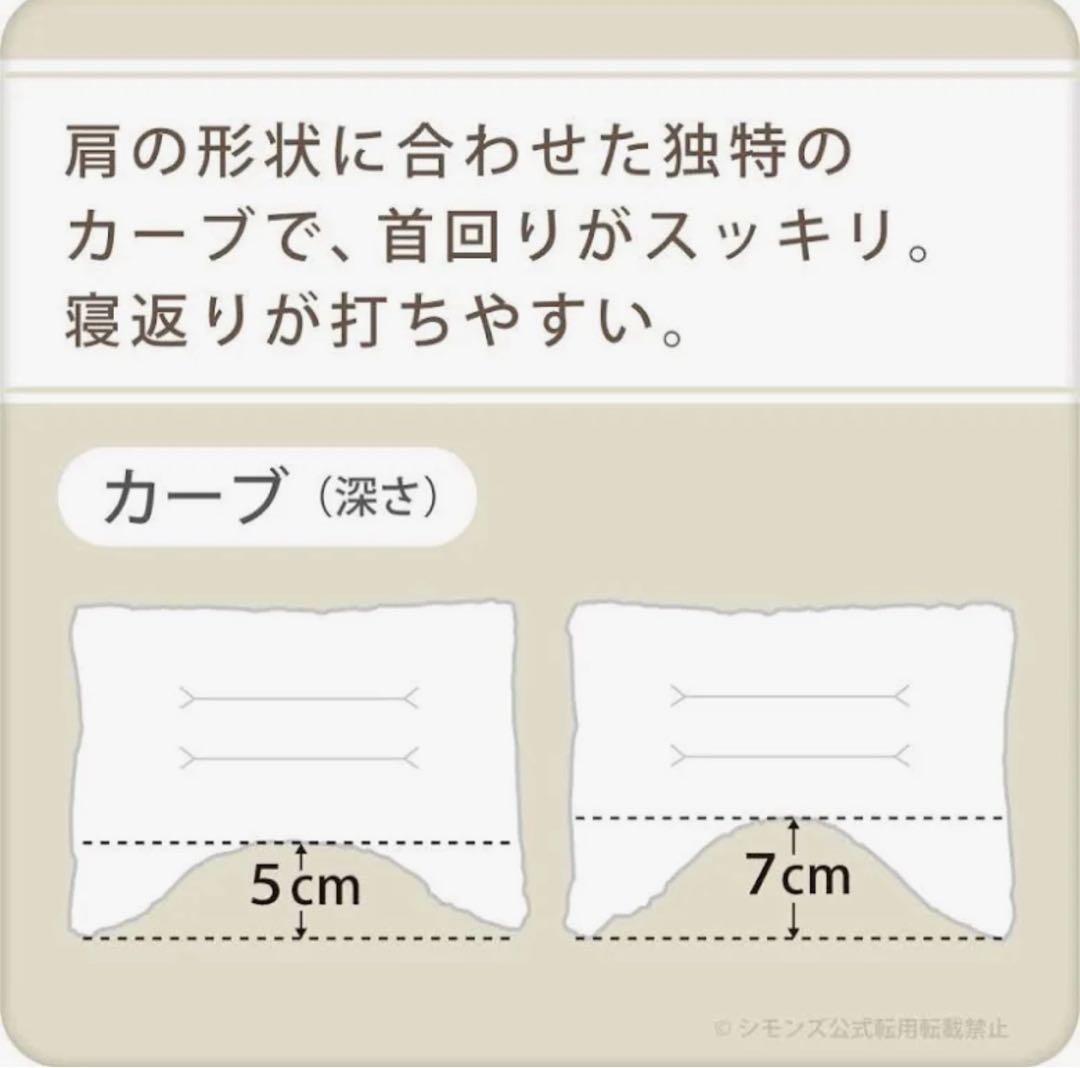 シモンズ ディープスリープ ピロー 枕 5cmミドル 47×67cm