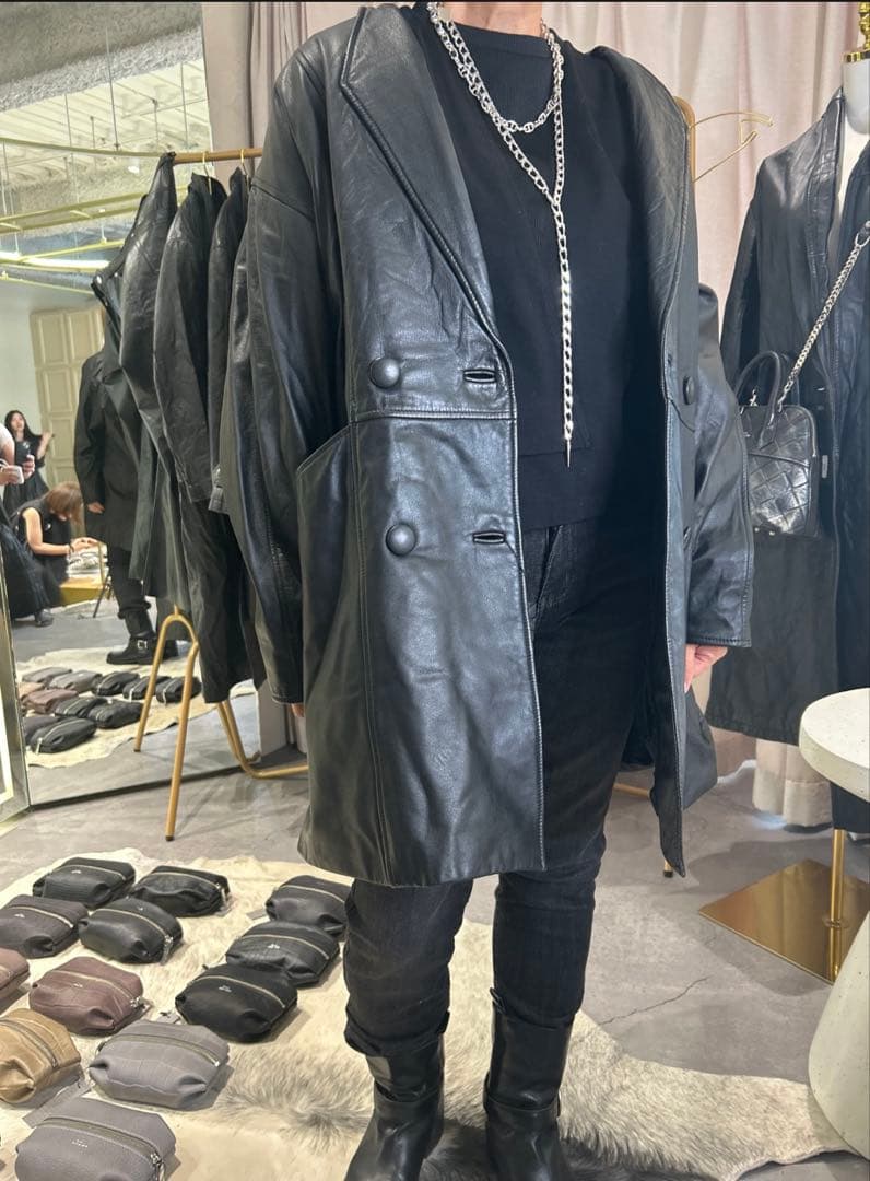 新品タグ付き♡M.U.L.♡レザーコート♡seven fairy♡ブラック