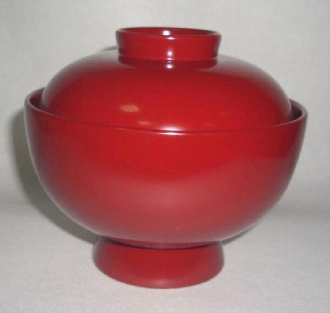 越前漆器■越前塗　雑煮椀　総朱【1客】★国産★天然木・本漆【新品】