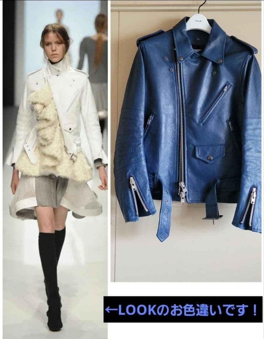 sacai 超レア！牛革 レザー ライダースジャケット