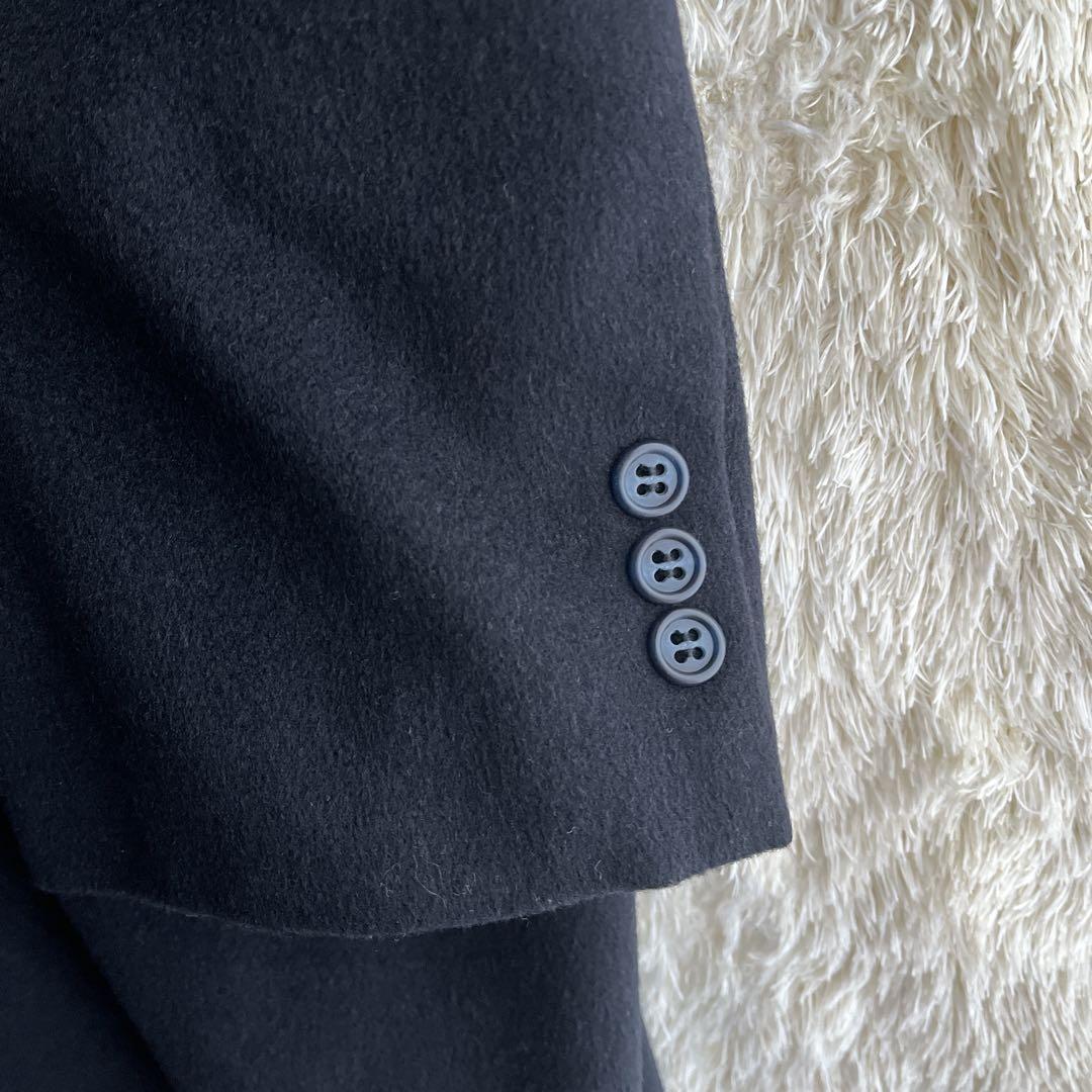 【カシミヤ100%】ghee collection チェスターコート　濃紺　M