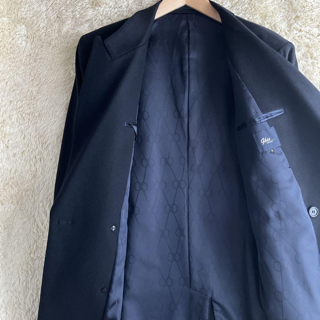【カシミヤ100%】ghee collection チェスターコート　濃紺　M