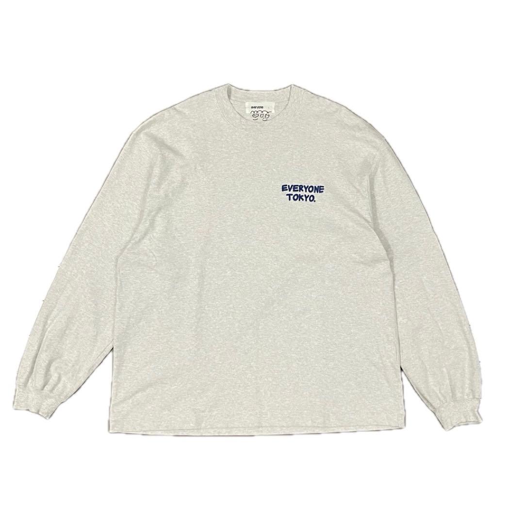 everyone j.30000 logo L/S Tee ロンT L グレー