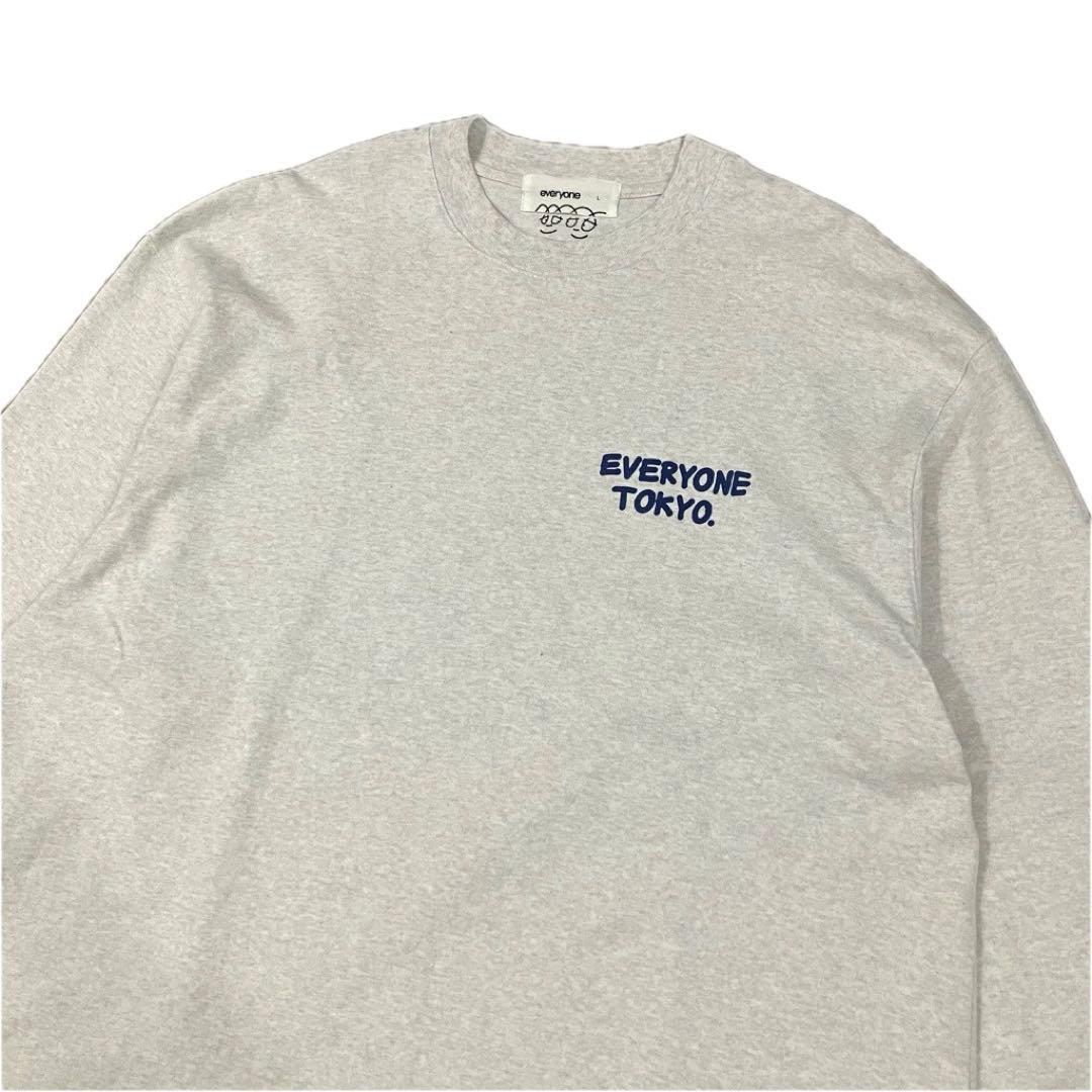 everyone j.30000 logo L/S Tee ロンT L グレー