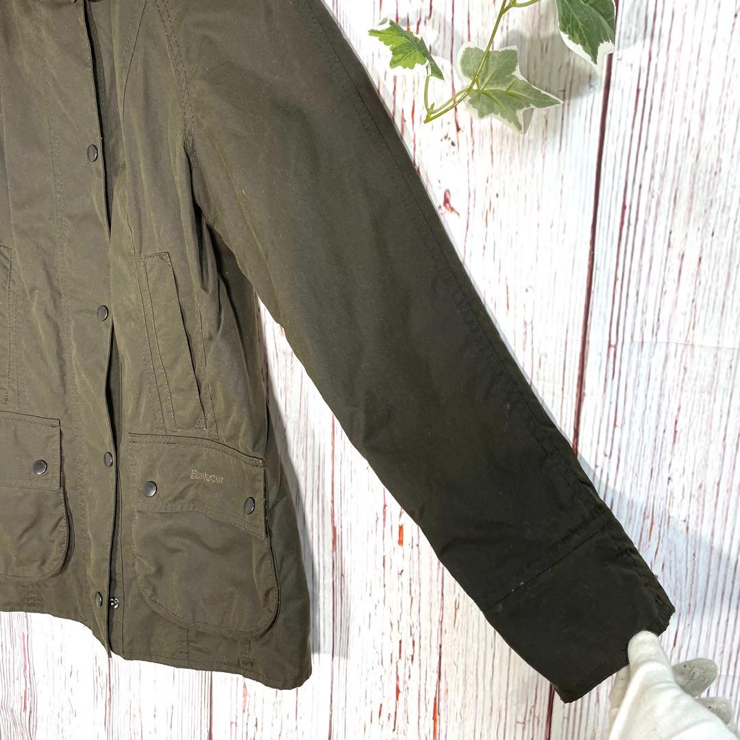 【美品】Barbour バブアー オイルドジャケット　ブルゾン　緑　英国製