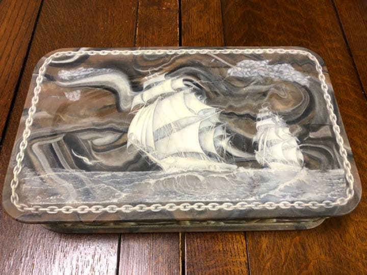 大理石の小物入れ　アンティーク風