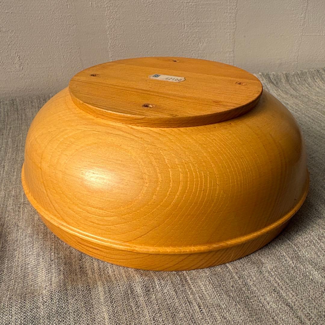 ノルウェー 木製 手描き ボウル ローズマリング 北欧ヴィンテージ