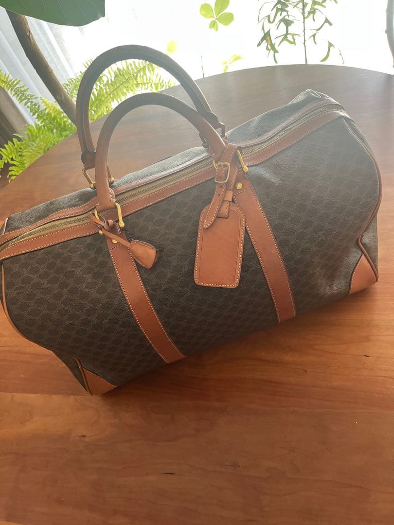 CELINE オールド セリーヌ マカダム ボストンバッグ ヴィンテージ