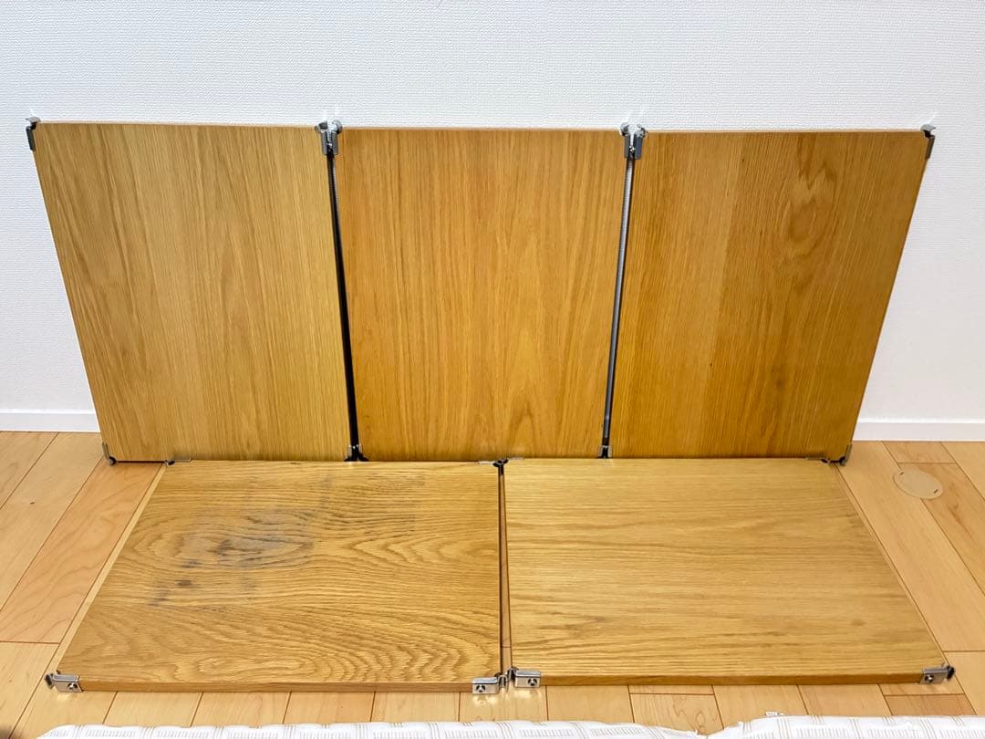 無印良品 ステンレスユニットシェルフ 追加棚5枚セット オーク材 56cm