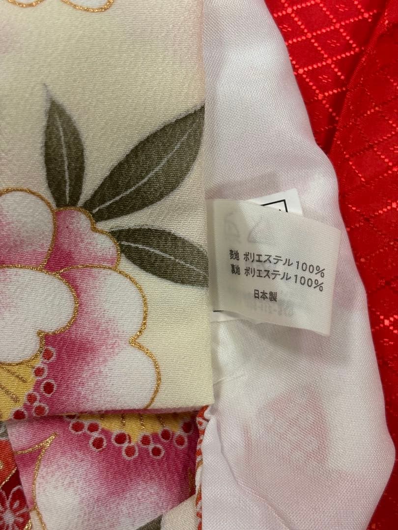 七五三　3歳女の子　着物・袴セット　ひさかたろまん　手鞠　アイボリー　八重桜