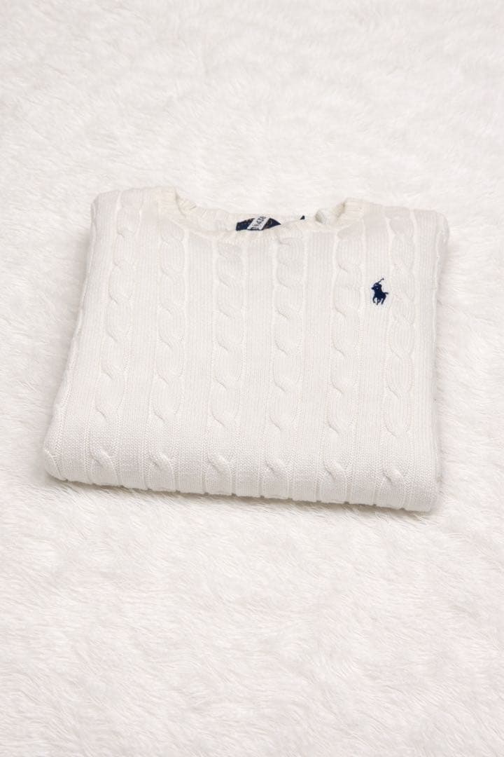 【極美品】POLO RALPH LAURENケーブルセーター★大人気カラー★QR