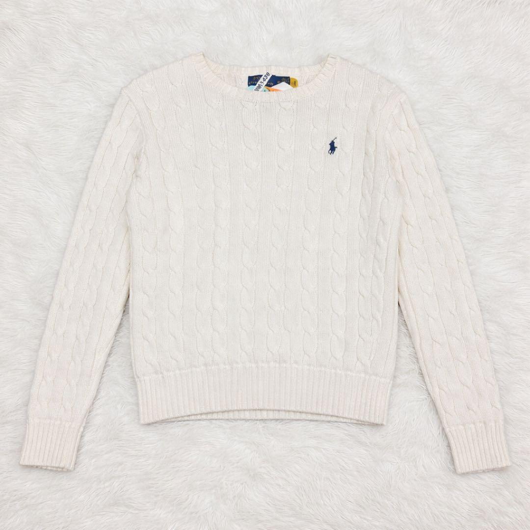 【極美品】POLO RALPH LAURENケーブルセーター★大人気カラー★QR