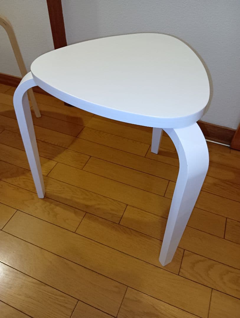 IKEA KYRRE シルレ スツール ナチュラル 1脚　ホワイト2脚　セット