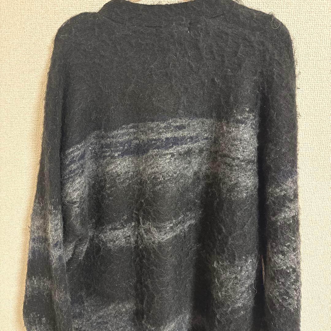 【美品】monkey time ジャカード ブラッシュド モヘヤ カーディガン