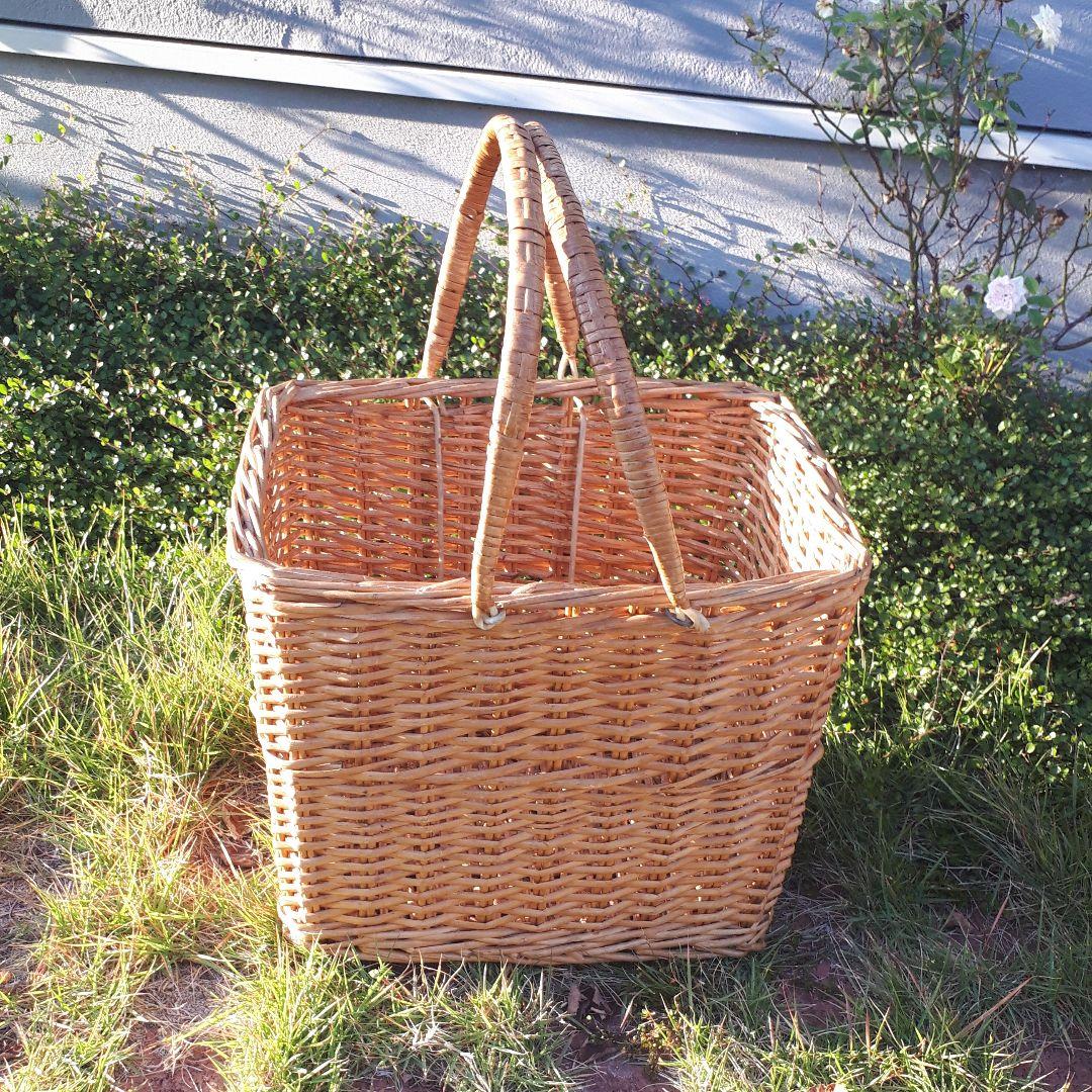 バスケット かご 洗濯カゴ ランドリー アンティーク 籠 アラログ