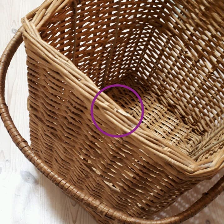 バスケット かご 洗濯カゴ ランドリー アンティーク 籠 アラログ