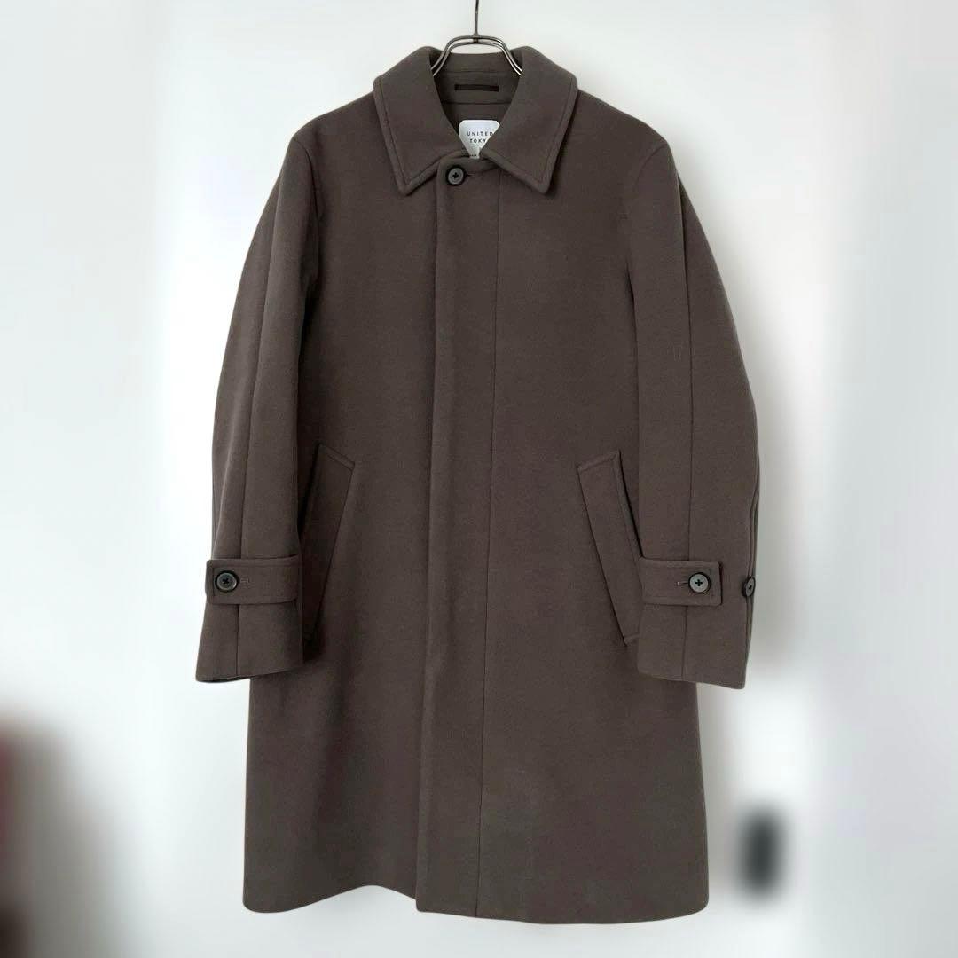 【美品】ユナイテッドトウキョウ スーパー140's ステンカラーコート メンズ