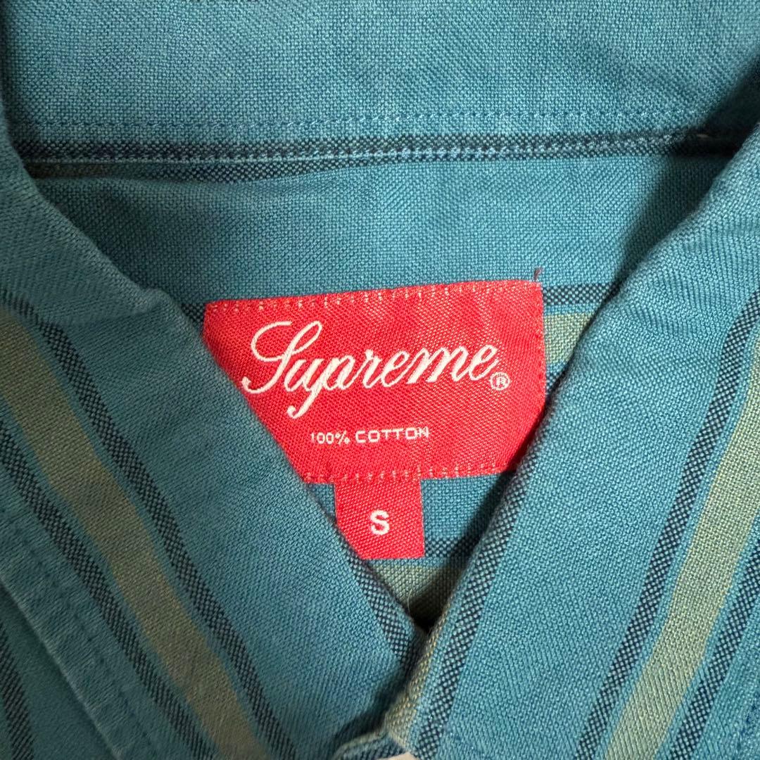 トップス S Supreme Oxford Shirt Teal Stripe 18FW