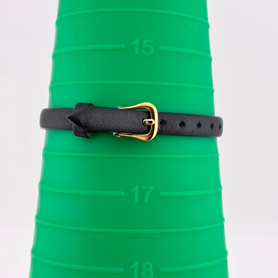 【美品/希少/電池交換済】SEIKO　腕時計　クォーツ　ゴールド　ブラック　QZ