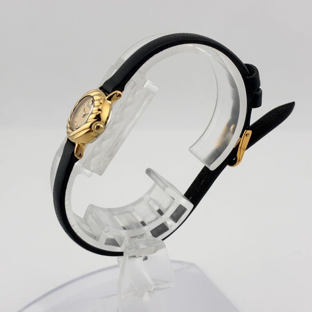 【美品/希少/電池交換済】SEIKO　腕時計　クォーツ　ゴールド　ブラック　QZ