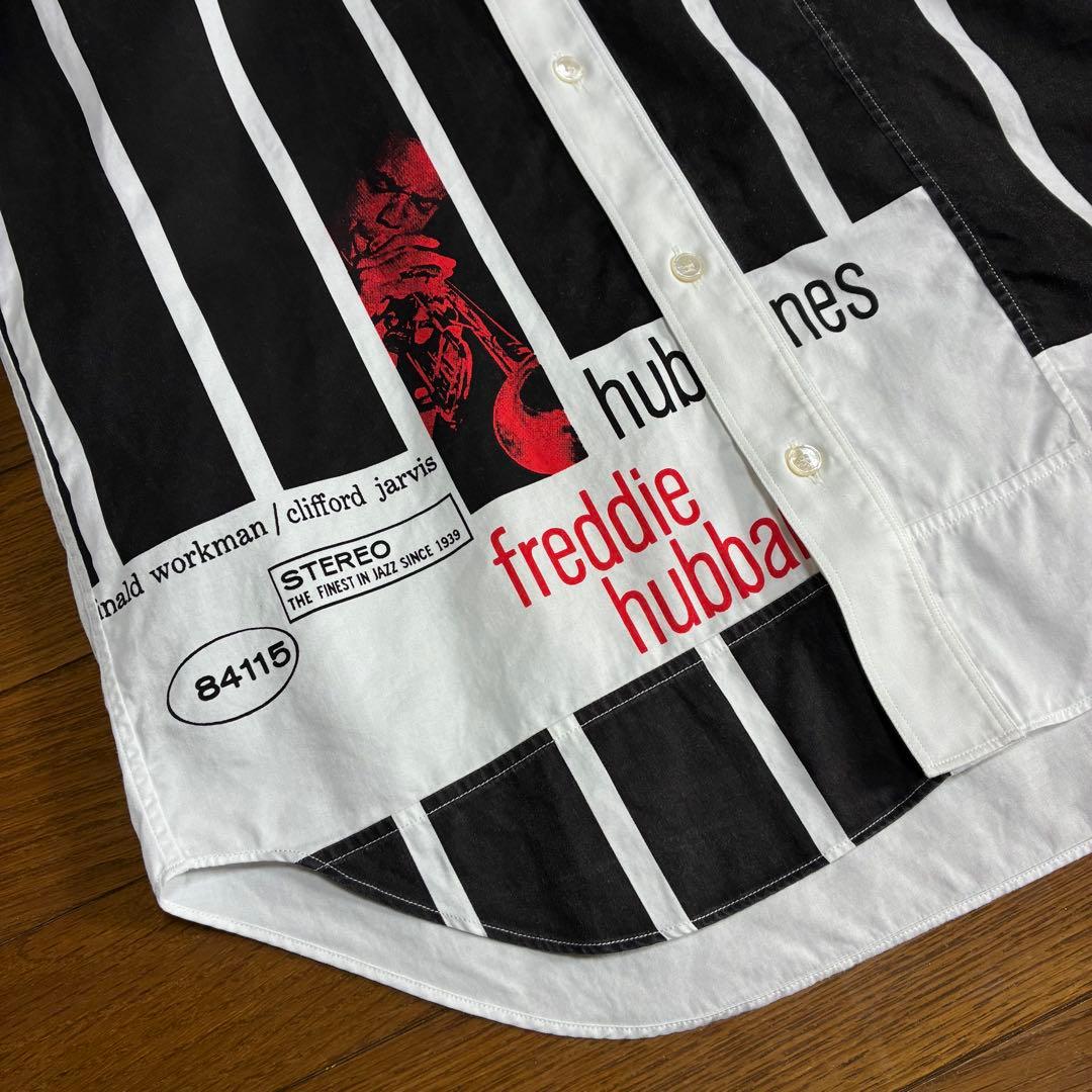 コムデギャルソン MAN ブルーノート コットンシャツ S 白 黒 AD2015