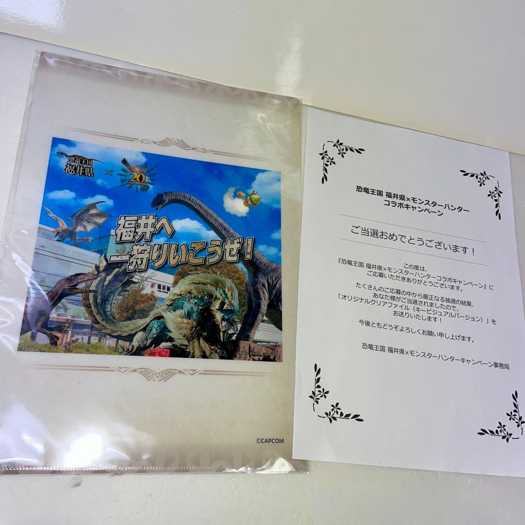 【クリアファイル】モンスターハンター モンハン 福井県コラボ 限定 当選品 抽選