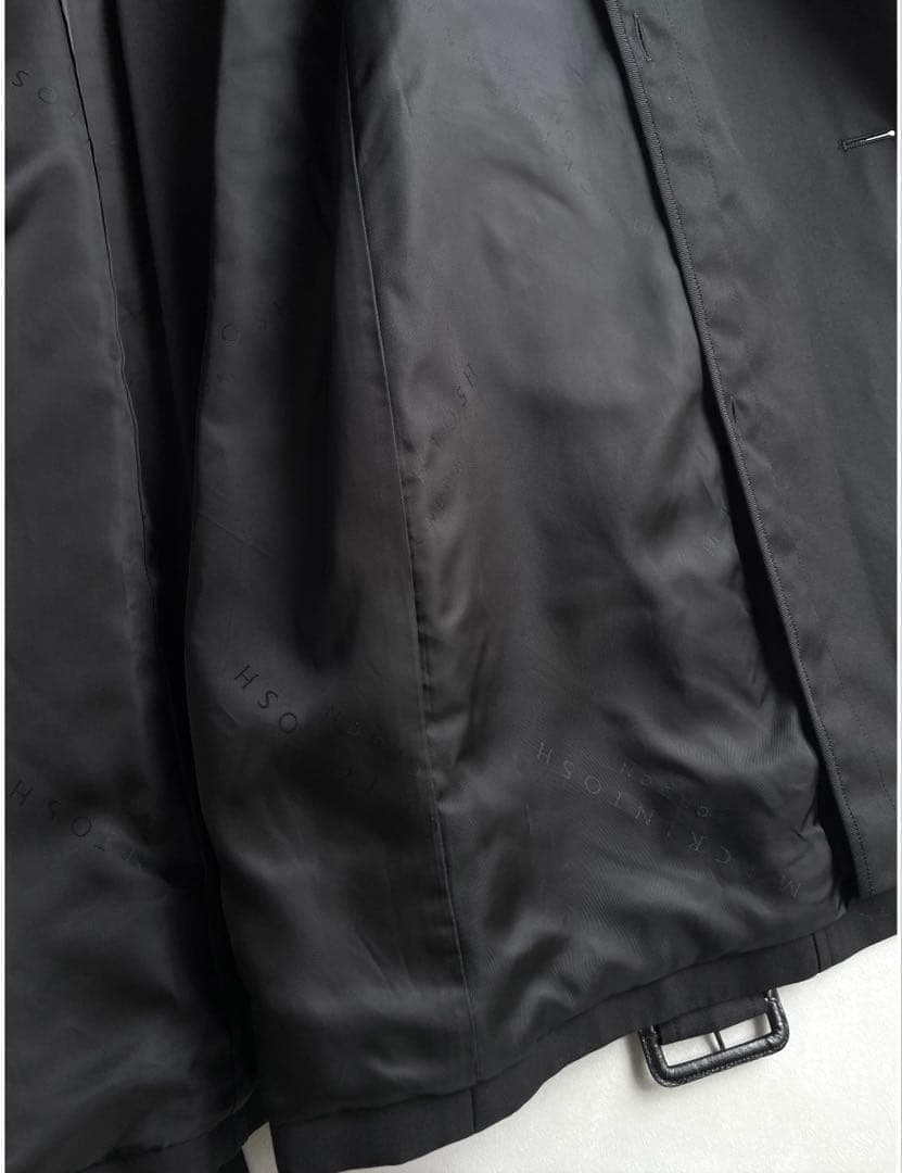 美品✨マッキントッシュロンドン　トレンチコート　38 黒　チェックライナー付き
