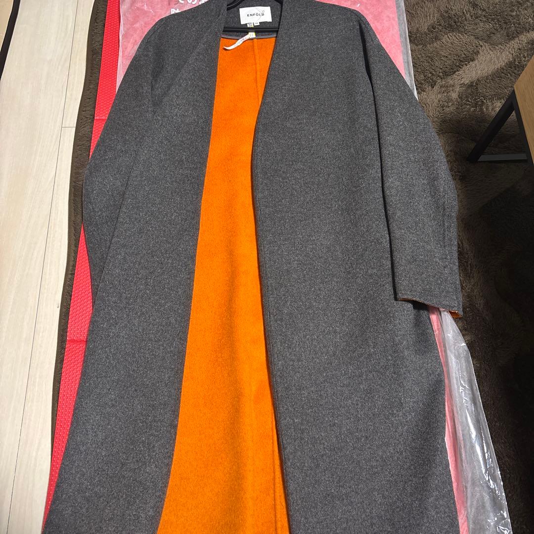 ⭐️最終お値下げ⭐️ エンフォルドグレー ロングコート 38