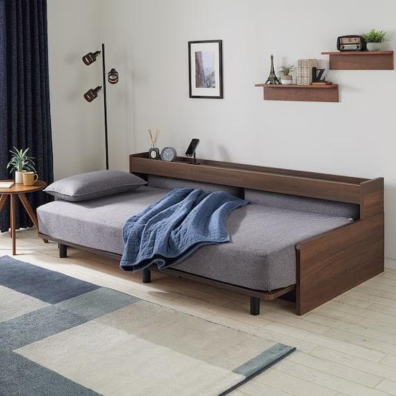 【美品】ニトリ ベッドソファ（説明書・パーツ完備）/ 引越しのため出品