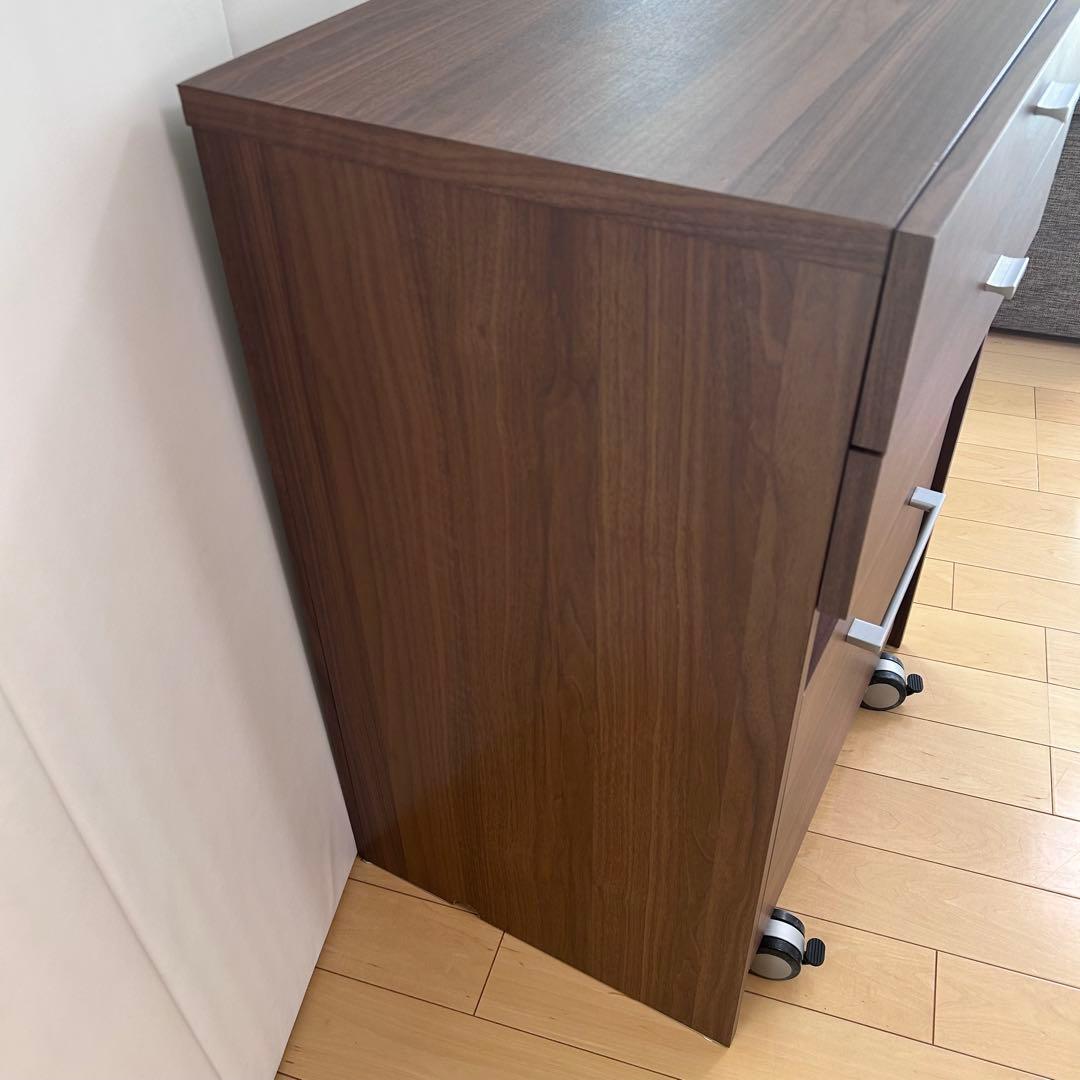 Pamouna パモウナ　プリンター収納　デスクチェスト　キャスター　パソコン置