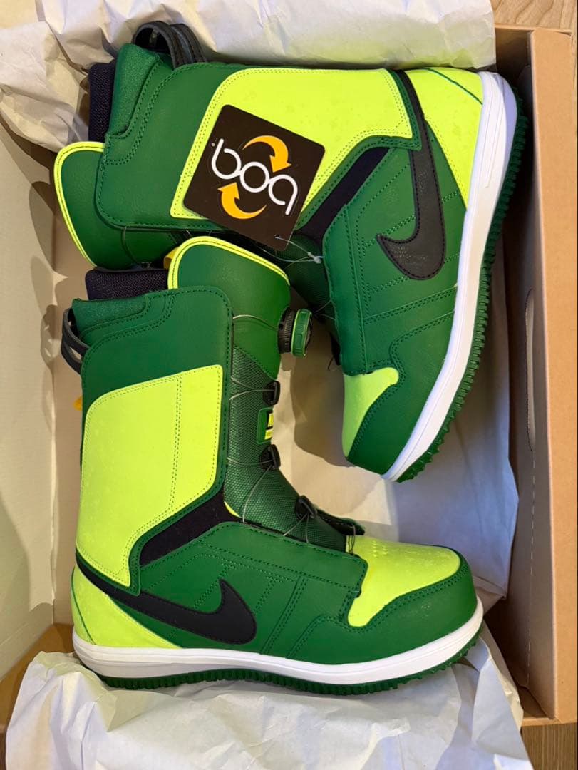 【新品未使用】NIKE スノーボードブーツ BOA 26cm グリーン ネオン