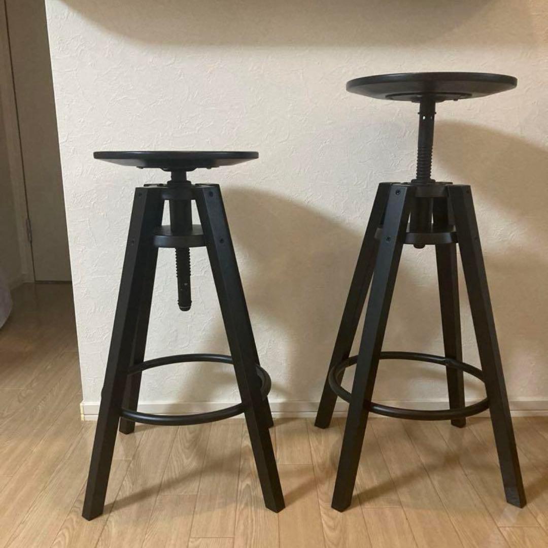 IKEA イケア DALFRED バースツール2脚 カウンターチェア ハイチェア