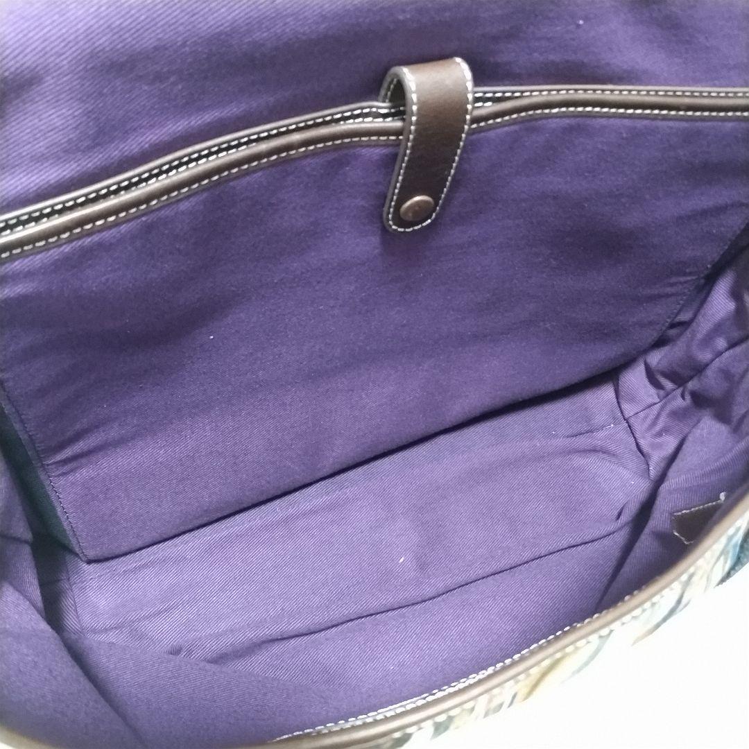 美品　ポールスミス　メッセンジャーバッグ　マルチストライプ　レザー　大容量