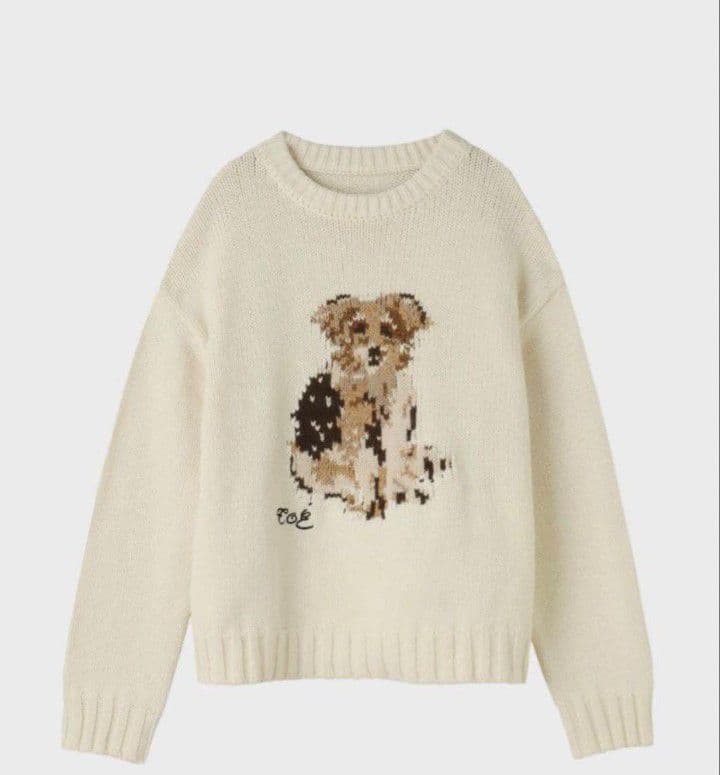 THETOE Schloss Dog Knit ivory Sサイズ