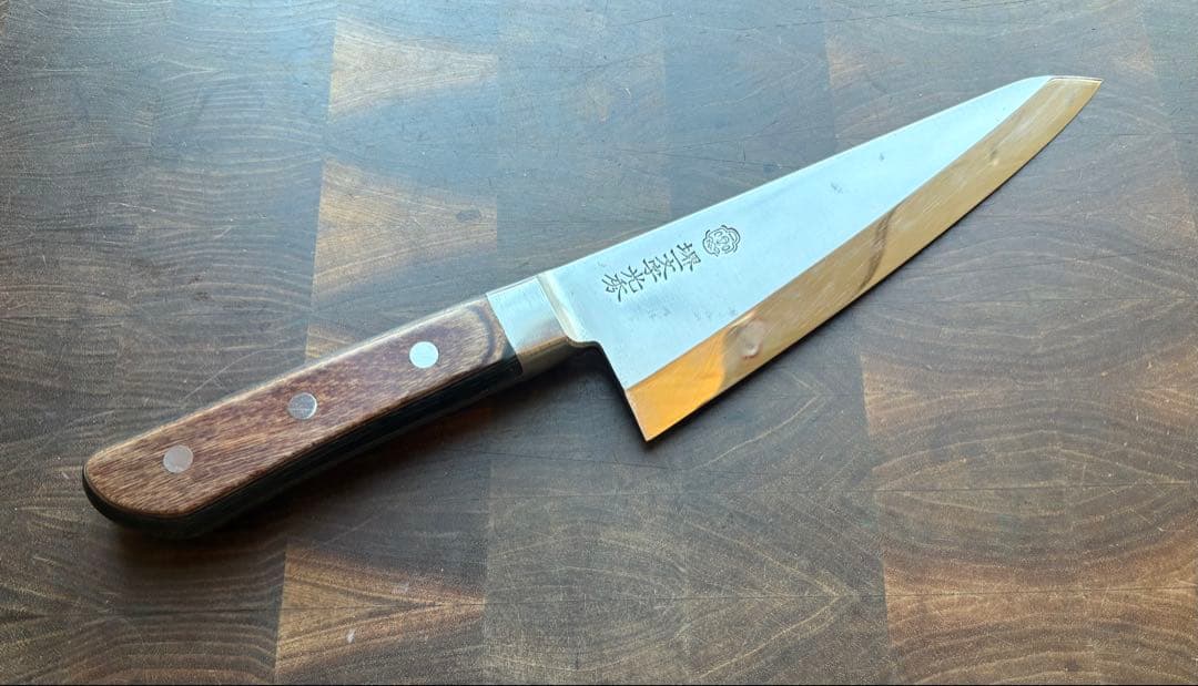 堺一文字光秀　ガラスキ　180mm 包丁　全鋼　骨スキ　洋出刃　洋包丁　釣り
