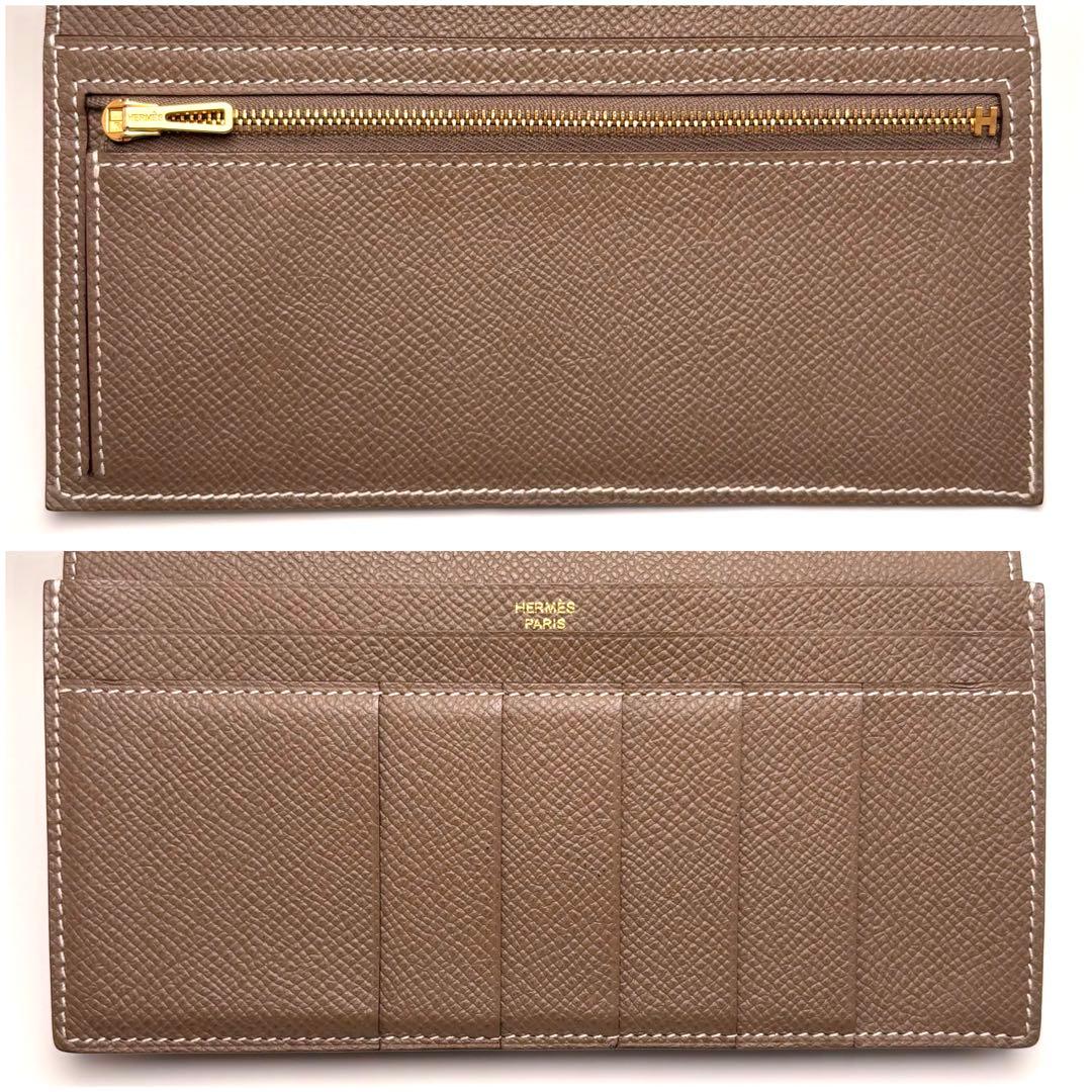 1点限り‼️HERMES エルメス べアン スフレ エトゥープ ブラウン 長財布