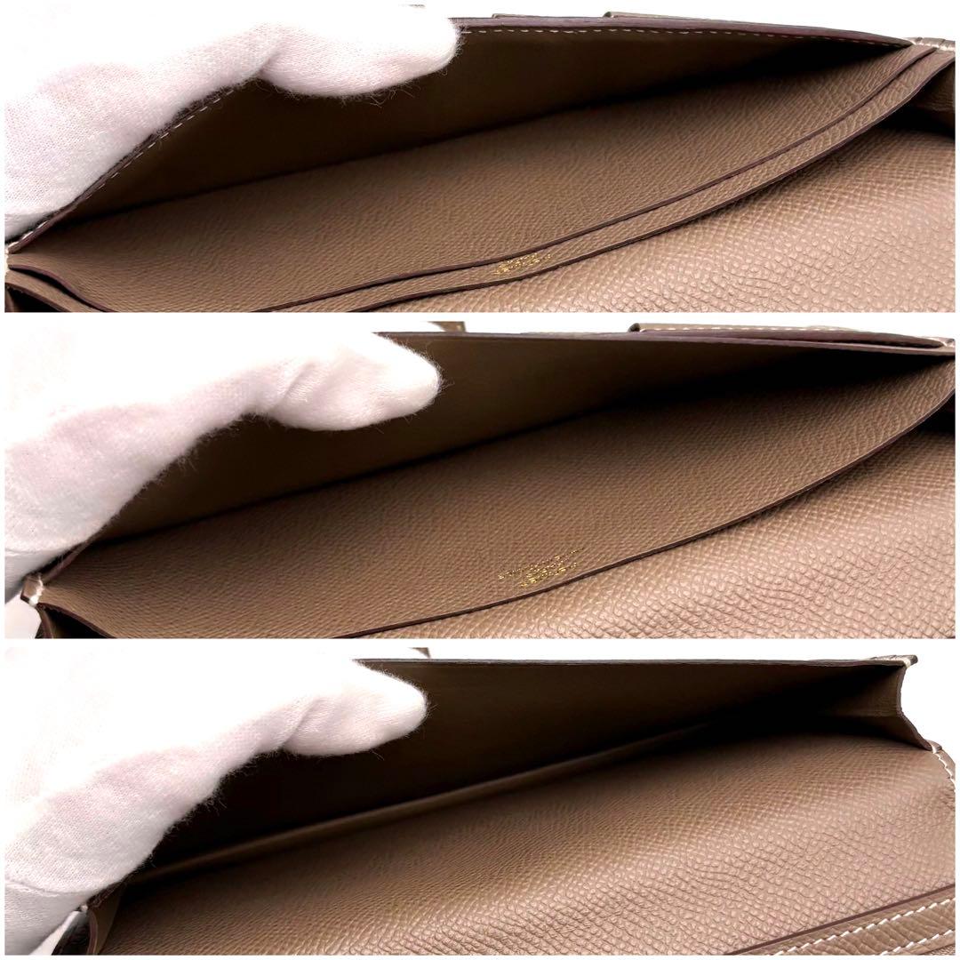 1点限り‼️HERMES エルメス べアン スフレ エトゥープ ブラウン 長財布